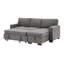 Canapé-lit modulaire réversible en tissu 86,5 po Estelle