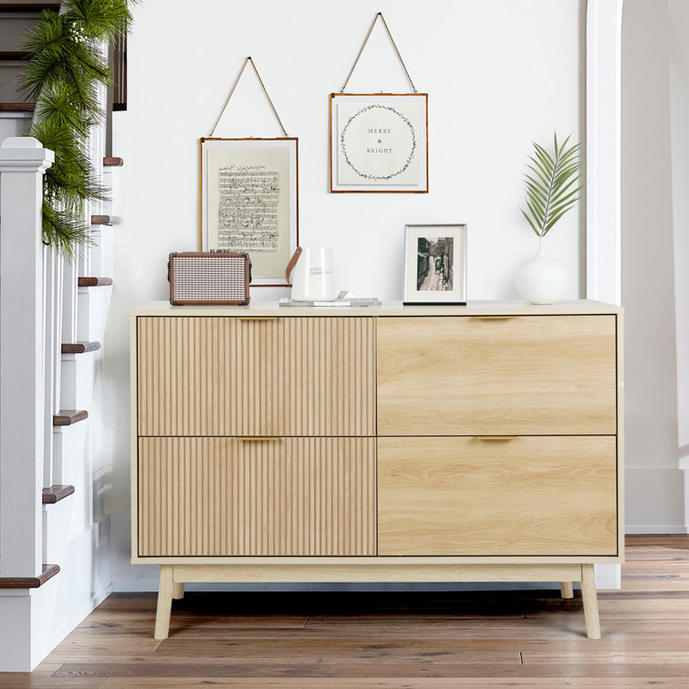 Jermel 47.2'' W Unfinished 4 - Drawer Dresser