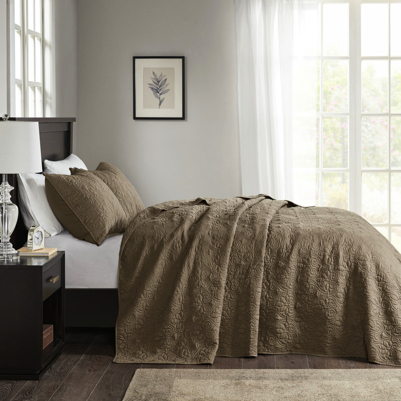 Ensemble de literie King réversible - Couvre-lit surdimensionné garni de coton, 2 taies d'oreiller pour un contrôle des odeurs réduit et une hygiène améliorée.
