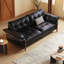 Canapé modulaire noir en similicuir-880517576-880517577