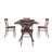 Devan 70" Iron Metal Base Dining Table And X-Back Metal Chairs Set - Table And 4 Chairs-427965982-427965981