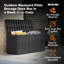 Coffre de terrasse verrouillable en plastique avec roues Ram Quality Products-103109049-103109050