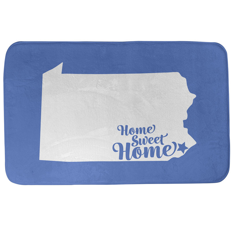 Tapis pour salle de bain philadelphia doux, l 17 po x L 21 po, Bleu