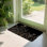 Luxury Entry Rug 24"x36", Gold Wildflower Silhouette Doormat