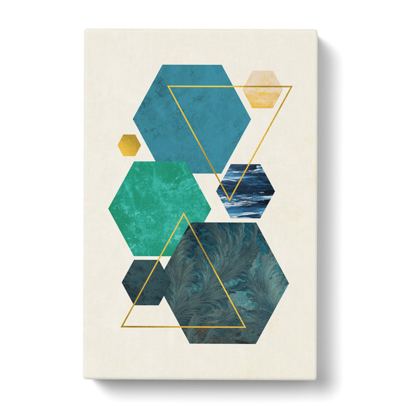 Mopdern Shapes No.1 - Wrapped Canvas Print, 50cm H x 35cm W x 3cm D