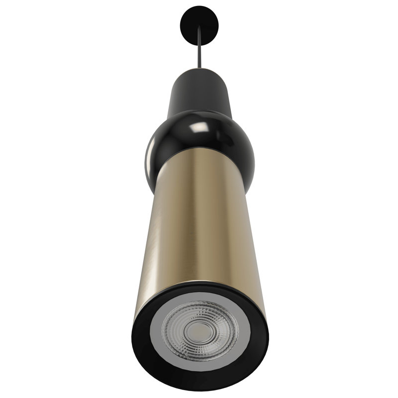 Dossantos 1 - Light Pendant, Black/Brushed Brass