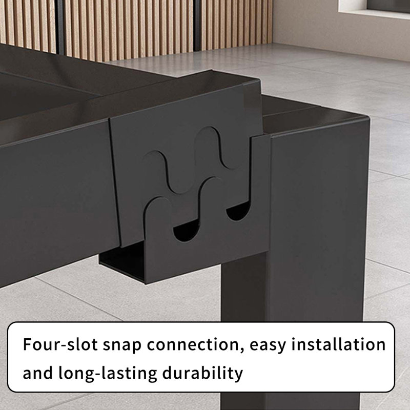 Ensemble de table de conférence multi-usage et chaise, H 29,52 po x L 78,74 po x l 47,24 po, Noir / taupe