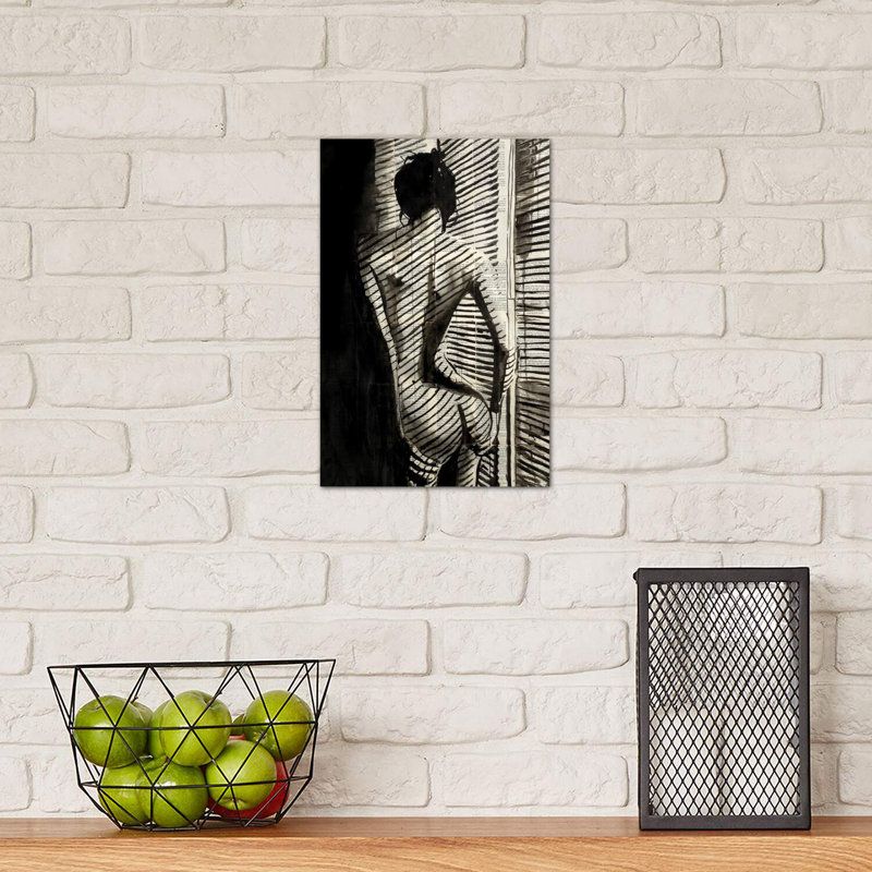 «Blinds» par Loui Jover - impression sur toile tendue, H 12 po x l 8 po x P 0,75 po, Toile tendue