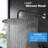 Shower System With 3 Body Jets,12 Inch Wall Mounted Round Rainfall Shower Set Rain Shower Head And Handheld Spray-99051324