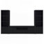 Meuble audio-vidéo noir à 3 tablettes