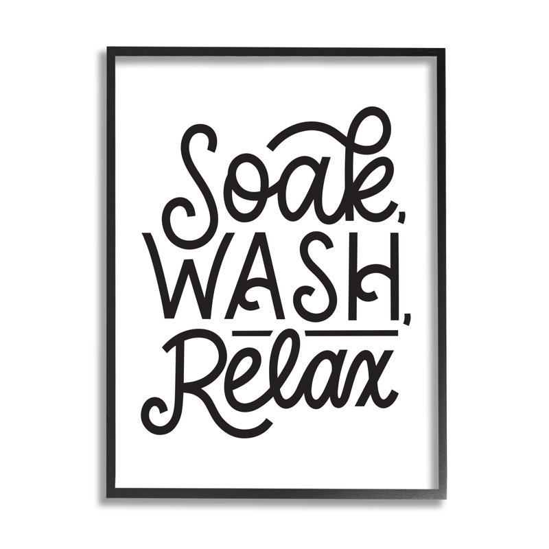 Soak Relax, H 16 po x l 20 po, Giclée encadrée noir minuit