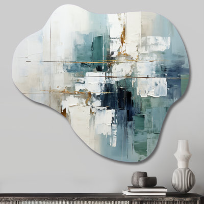 «Clayten - Abstract Collages Cloud», impression sur métal asymétrique moderne
