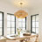 12 - Light Dimmable Hand-Woven Rattan Tiered Chandelier