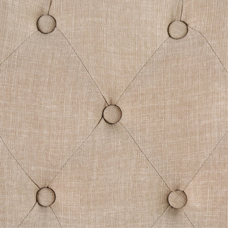 Ensemble classique de 2 chaises d'appoint capitonnées capitonnées en tissu de bois massif avec dossier à volutes