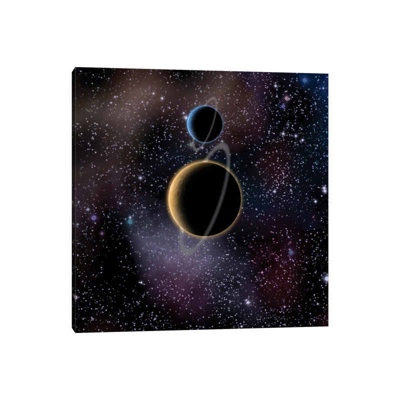 Planets In Space by Bruce Rolff - Wrapped Canvas Print, 30.48 cm H x 30.48 cm W