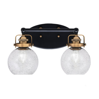 Barre d'éclairage de salle de bain 2 lumières Easton avec verre fumé 5,75 po Easton