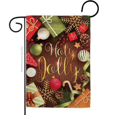 Have a Holy Jolly Impressions Decorative 2-Sided Polyester 19 x 13 in. Garden Flag