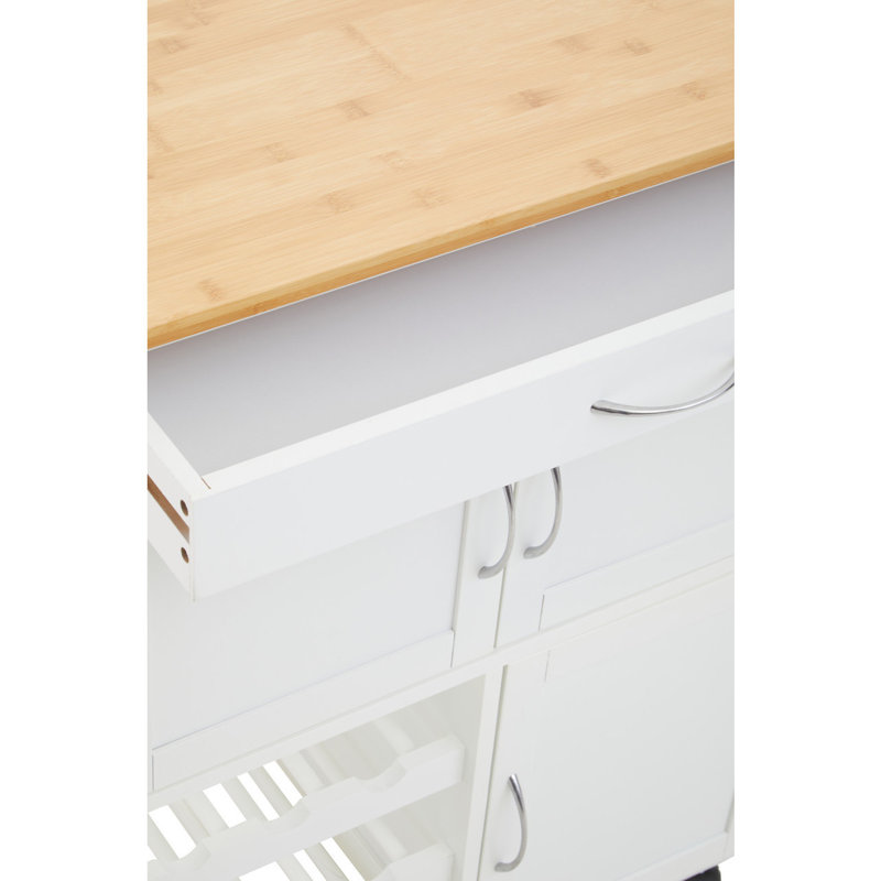 Fenn Solid Wood Top Kitchen Cart