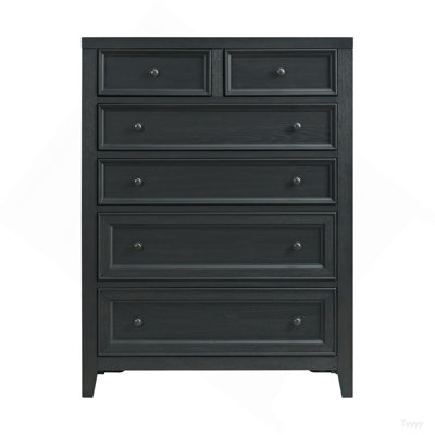 Ebony 6-Drawer Chest