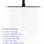 Pomme de douche 10 "carrée 10" rotative à 360 degrés seulement-100926837