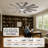 Modern Outdoor/indoor Ceiling Fan With Light And Remote, 12 Double-color Blades With Large Airflow, Quiet Reversible Dc Motor-924055907-924055906-924055909