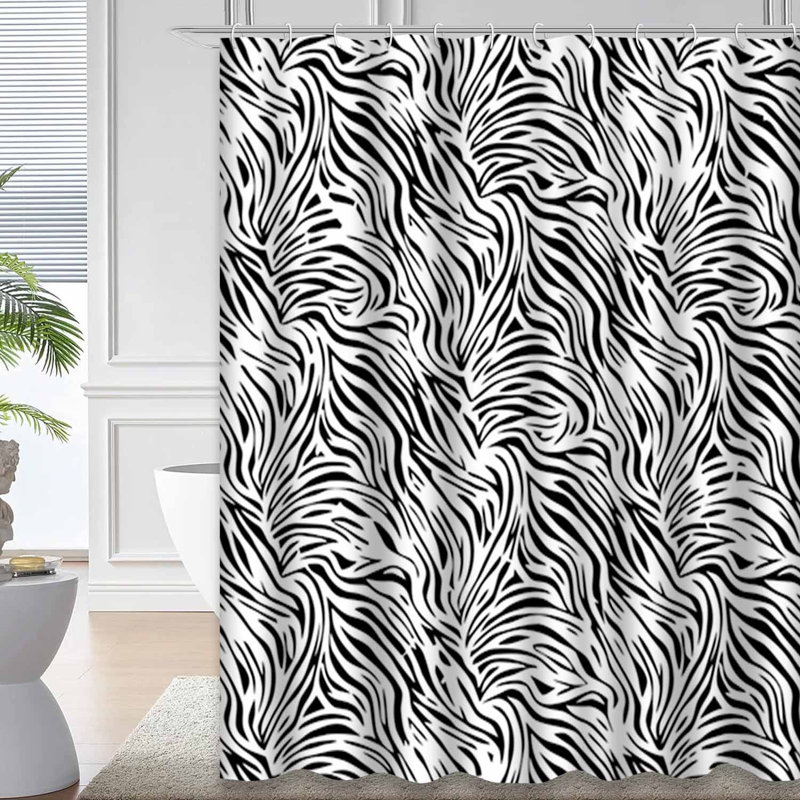 Rideau de douche Zebra, L 72 po x l 84 po