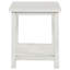 Table de bout en bois blanc vieilli avec tablette Castleton (seulement avec table basse)
