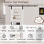 Porte de grange coulissante en verre transparent blanc apprêté 5-Lite avec trousse de quincaillerie d'installation / aucun assemblage requis-120817894-120817892