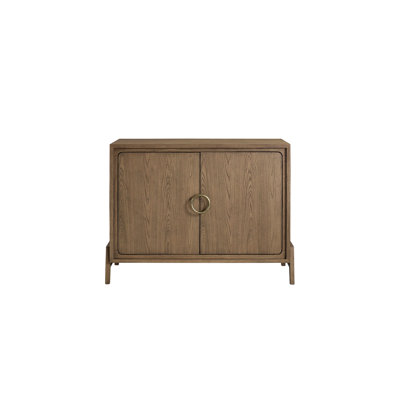 Service à café latte à deux portes, 117 cm (46 po), finition avec quincaillerie personnalisée, portes d'armoire de rangement, style moderne et épuré, bois massif, brun, profondeur 126 cm (49,58 po), largeur 47 cm (18,43 po), hauteur 93 cm (36,74 po), poids 54 kg (119,12 lb) - Finition douce et profonde.