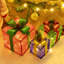 Ensemble de 3 boîtes-cadeaux de Noël éclairées
