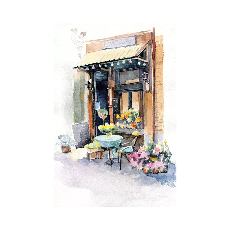 Small Shop by Marina Ignatova - Wrapped Canvas Painting, 20.32 cm H x 30.48 cm W