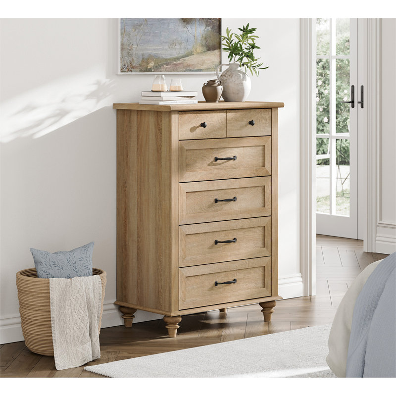 Scarlett 26.8'' W 5 - Drawer Dresser, Light Oak