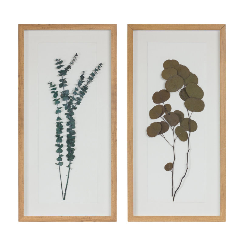 2 pièces encadrées sur bois