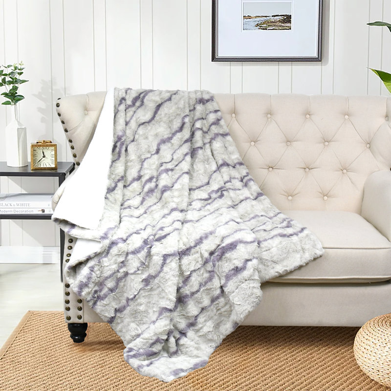 Animal Print Knitted and Hand Woven Blanket, 152.4cm L x 127cm W