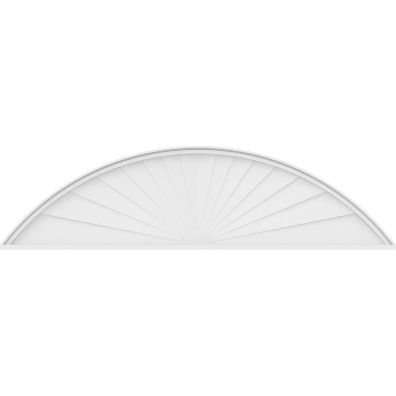 Fronton en PVC de qualité architecturale à arche segmentée, H 20 1/2 po x l 78 po x P 2 po