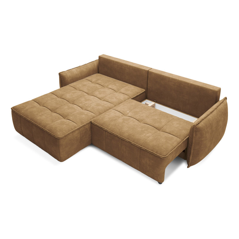 Bonella 4 Seater Sofa Bed, Brown,  Left Hand Facing