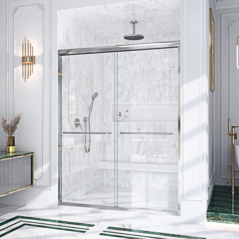 Semi-Frameless Double Sliding Shower Door