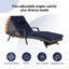 Ensemble de 2 chaises longues d'extérieur en osier avec coussins, chaise longue inclinable en osier-1697543338