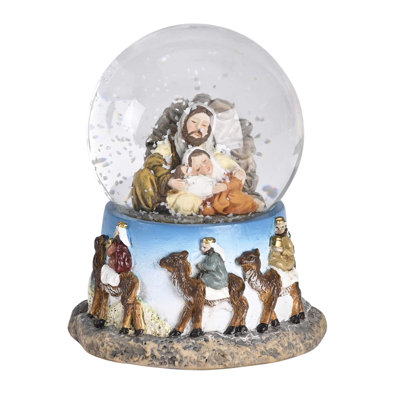 Waterglobe Holy Family Wisemen Camels