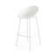 Ensemble de 2 tabourets de bar d'extérieur Gable - Fer blanc et plastique résistant aux intempéries
