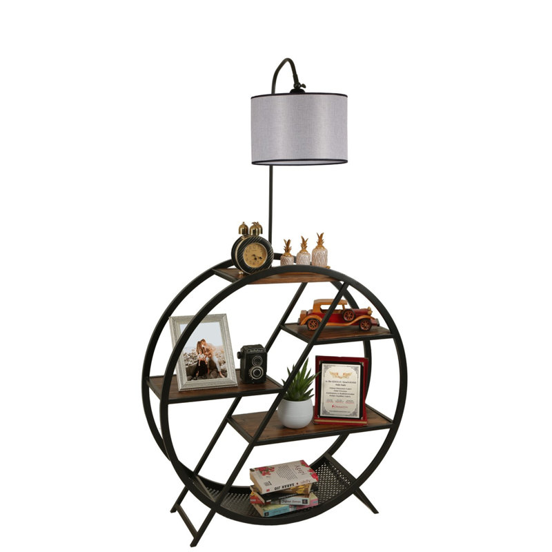 Lowesville 165cm Task Floor Lamp, Brown, Light Grey