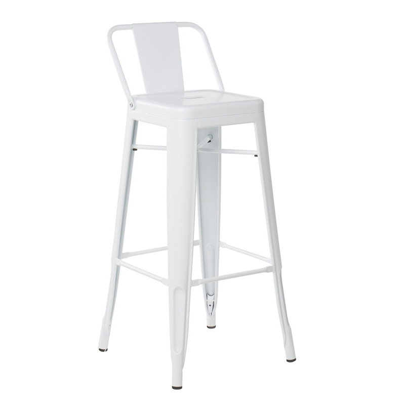 Tabouret de comptoir 26 po Cazzie, Blanc