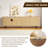 Modern Wood Color TV Stand for Living Room, Bedroom, Television Stand with 2 Cabinets