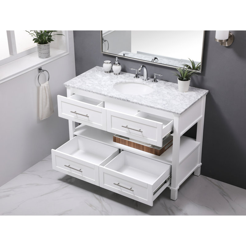 Ensemble de meuble-lavabo simple 48 po Audrit, Blanc