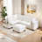 U-shaped Sectional Sofa Couch With A Movable Ottoman And A Coffee Table With Hidden Charging Devices-2130656344