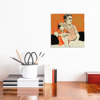 Granddad by Anikó Salamon - Wrapped Canvas Print
