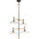 Tone 4 Light Chandelier with Domed Glass Shades, 24" Length