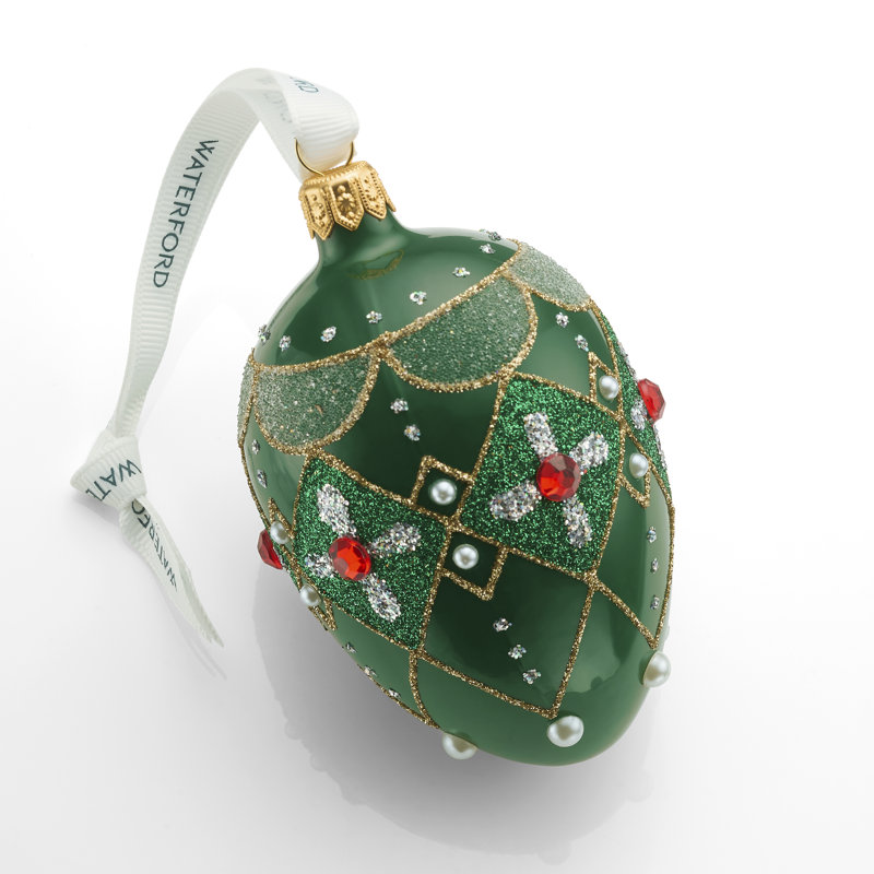Green & Red Oval Holiday Heirlooms Bauble