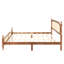 Très grand lit en bois de pin avec tête de lit élégante et couleur noyer, structure stable en pin, finition pour une chambre à coucher moderne-1143773023