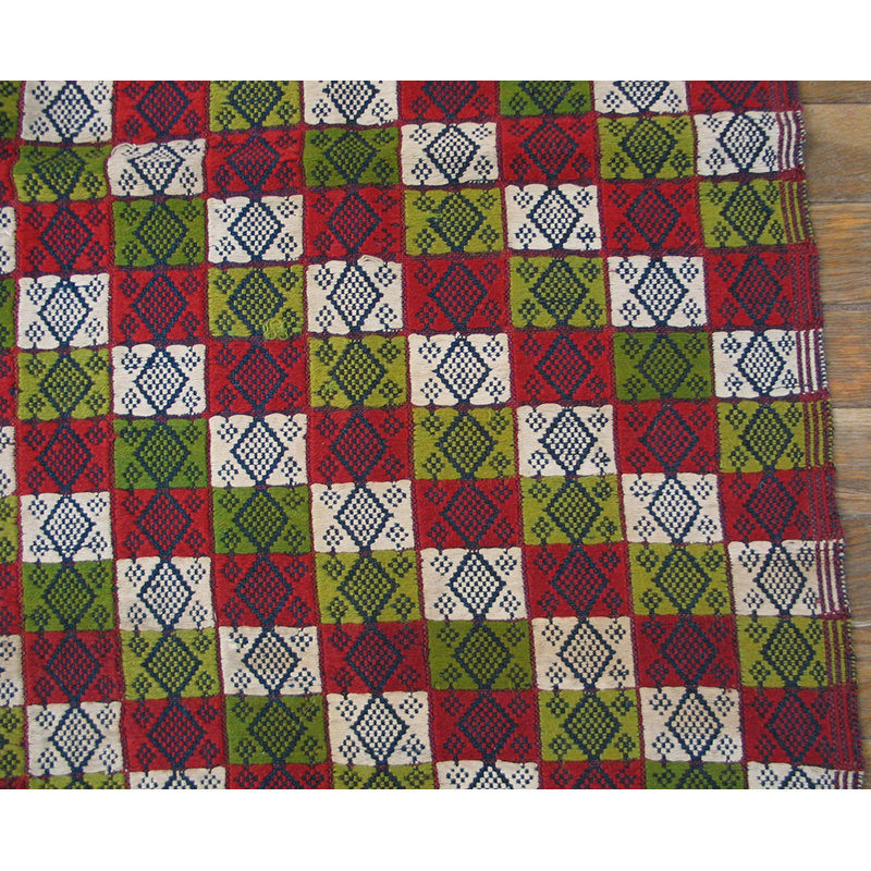 Tapis kilim turc tissé à plat de petite taille